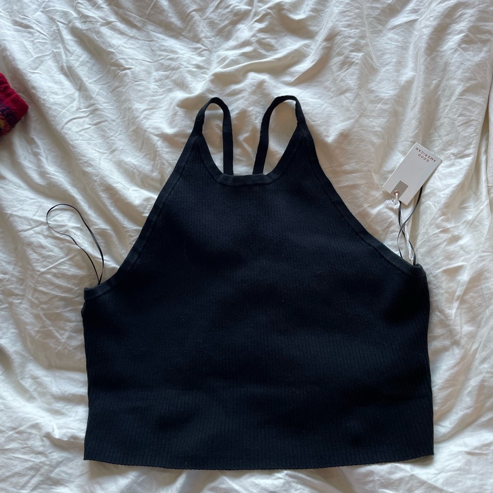 NWT Good American cropped sweater tank - Picture 3 of 5